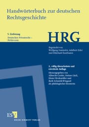 Cover von Handwörterbuch zur deutschen Rechtsgeschichte (HRG) - Lieferungsbezug - - - Lieferung 5: Deutsches Privatrecht-Eichwesen