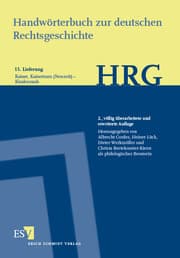 Cover von Handwörterbuch zur deutschen Rechtsgeschichte (HRG) - Lieferungsbezug - - - Lieferung 15: Kaiser, Kaisertum (Neuzeit)-Kindesraub
