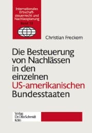 Cover von Die Besteuerung von Nachlässen in den einzelnen US-amerikanischen Bundesstaaten