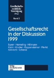 Cover von Gesellschaftsrecht in der Diskussion 1999