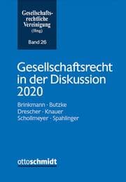 Cover von Gesellschaftsrecht in der Diskussion 2020