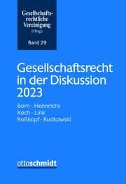 Cover von Gesellschaftsrecht in der Diskussion 2023