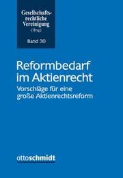 Cover von Reformbedarf im Aktienrecht