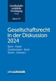 Cover von Gesellschaftsrecht in der Diskussion 2024