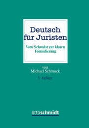 Cover von Deutsch für Juristen