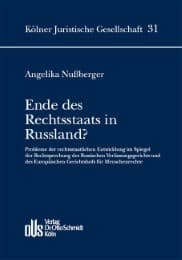Cover von Ende des Rechtsstaats in Russland?
