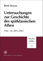 Cover von Untersuchungen zur Geschichte des spätklassischen Athen (322-ca.230 v.Chr.)