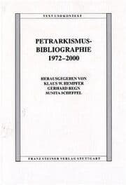 Cover von Petrarkismus-Bibliographie 1972-2000