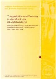 Cover von Transkription und Fassung in der Musik des 20. Jahrhunderts