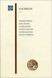Cover von Nachrufe auf Werner Thomas, Karl Häuser, Rainer Klinke, Martin Lindauer, Jochen Bleicken, Helmut Viebrock