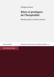 Cover von Rites et pratiques de l'hospitalite