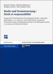 Cover von Recht und Verantwortung/Droit et responsabilite