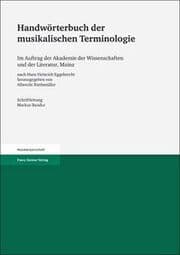 Cover von Handwörterbuch der musikalischen Terminologie