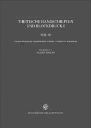 Cover von Tibetische Handschriften und Blockdrucke