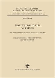 Cover von Eine Währung für das Reich