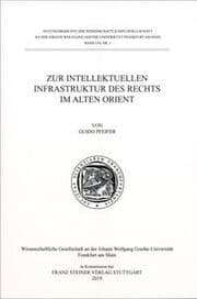 Cover von Zur intellektuellen Infrastruktur des Rechts im Alten Orient
