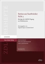 Cover von Syntax aus Saarbrücker Sicht 3