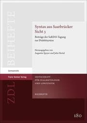 Cover von Syntax aus Saarbrücker Sicht 3