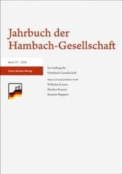 Cover von Jahrbuch der Hambach-Gesellschaft 27 (2020)