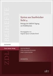 Cover von Syntax aus Saarbrücker Sicht 4