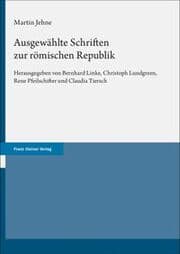 Cover von Ausgewählte Schriften zur römischen Republik
