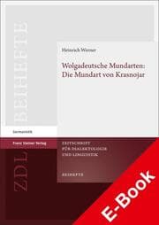 Cover von Wolgadeutsche Mundarten: Die Mundart von Krasnojar