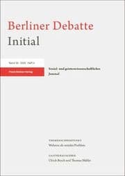 Cover von Berliner Debatte Initial 36 (2025) 4
