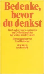 Cover von Bedenke, bevor du denkst