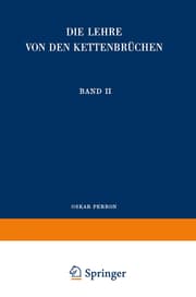 Cover von Die Lehre von den Kettenbrüchen