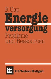 Cover von Energieversorgung Probleme und Ressourcen