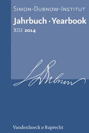 Cover von Jahrbuch des Simon-Dubnow-Instituts / Simon Dubnow Institute Yearbook XIII/2014