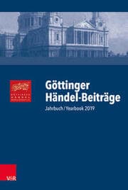 Cover von Göttinger Händel-Beiträge 20