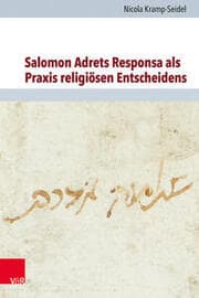 Cover von Salomon Adrets Responsa als Praxis religiösen Entscheidens
