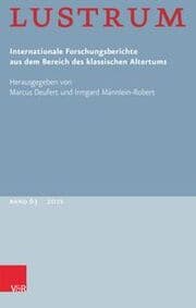 Cover von Lustrum Band 63 - 2021