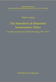 Cover von Das Stammbuch als Bestandteil humanistischer Kultur