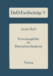Cover von Verweisungsfehler im Datenschutz-Strafrecht
