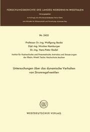 Cover von Untersuchungen über das dynamische Verhalten von Stromregelventilen