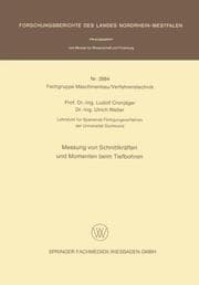 Cover von Messung von Schnittkräften und Momenten beim Tiefbohren