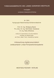 Cover von Untersuchung digital-pneumatisch ansteuerbarer Linear-Feinpositioniersysteme