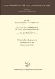 Cover von Konformation, Struktur und Pseudorotation von Azacyclopentanen