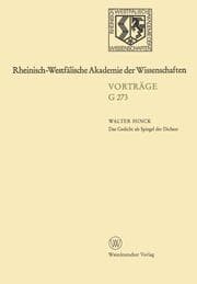 Cover von Das Gedicht als Spiegel der Dichter