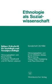 Cover von Ethnologie als Sozialwissenschaft
