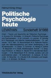 Cover von Politische Psychologie heute