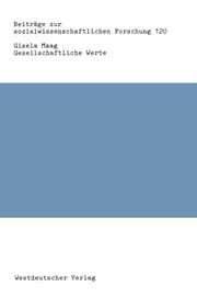 Cover von Gesellschaftliche Werte