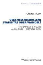 Cover von Geschlechtsrollen