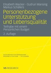 Cover von Personenbezogene Unterstützung und Lebensqualität