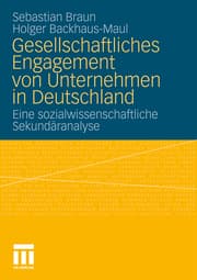 Cover von Gesellschaftliches Engagement von Unternehmen in Deutschland