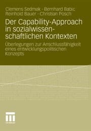Cover von Der Capability-Approach in sozialwissenschaftlichen Kontexten