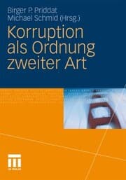 Cover von Korruption als Ordnung zweiter Art