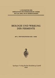 Cover von Biologie und Wirkung der Fermente